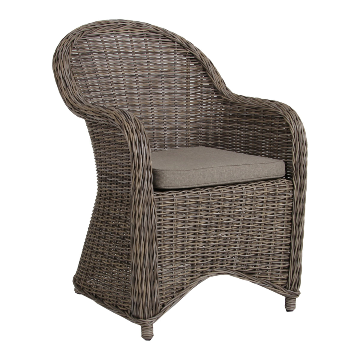 Paulina karmstol med dyna – Rustik/Beige