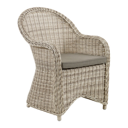 Paulina karmstol med dyna – Beige/Beige