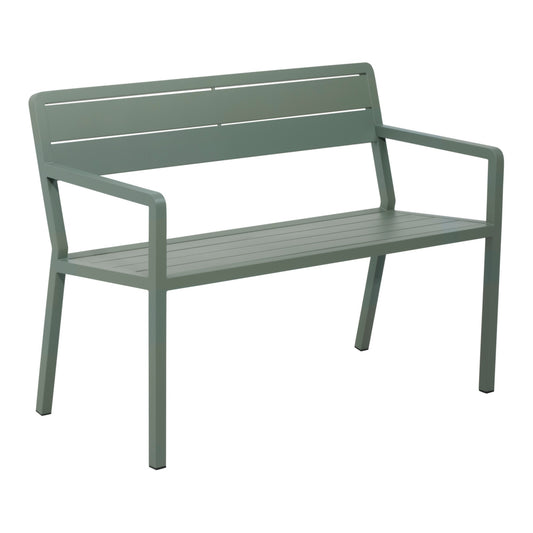 Wilkie bänk aluminium – 110 cm / Dusty Green