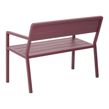 Wilkie bänk aluminium – 110 cm / Zin Red