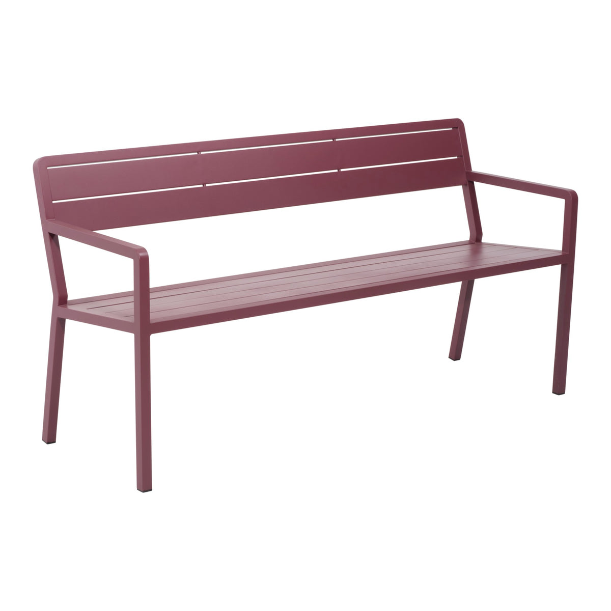 Wilkie bänk aluminium – 160 cm / Zin Red