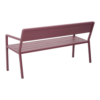 Wilkie bänk aluminium – 160 cm / Zin Red