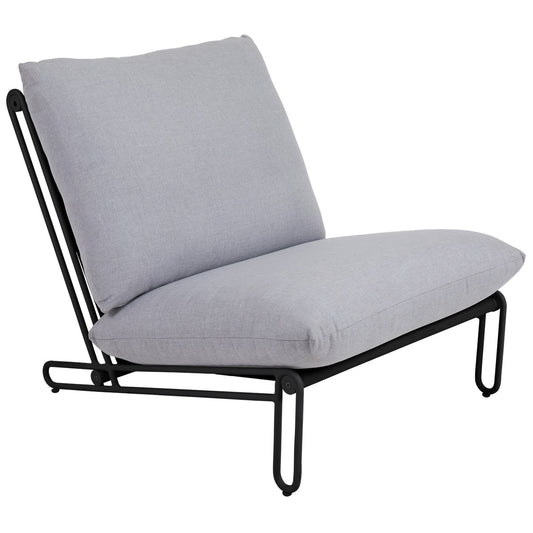 Blixt fåtölj svart/sky grey