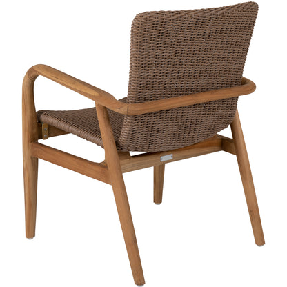 Lilja karmstol teak/konstrotting