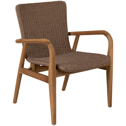 Lilja karmstol teak/konstrotting