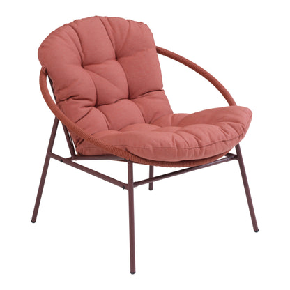 Fret loungefåtölj – Zin Red/Rust Brown
