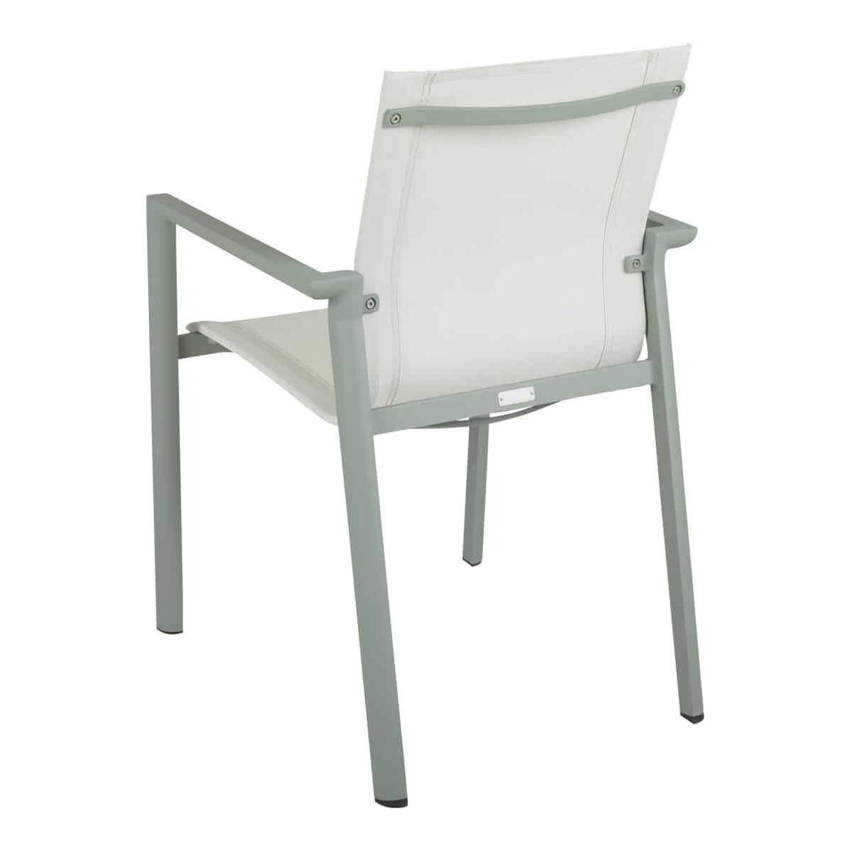 Brafab Delia karmstol med textilene – Dusty Green/Off-white – bild 2