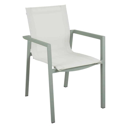 Delia Karmstol dusty green / offwhite