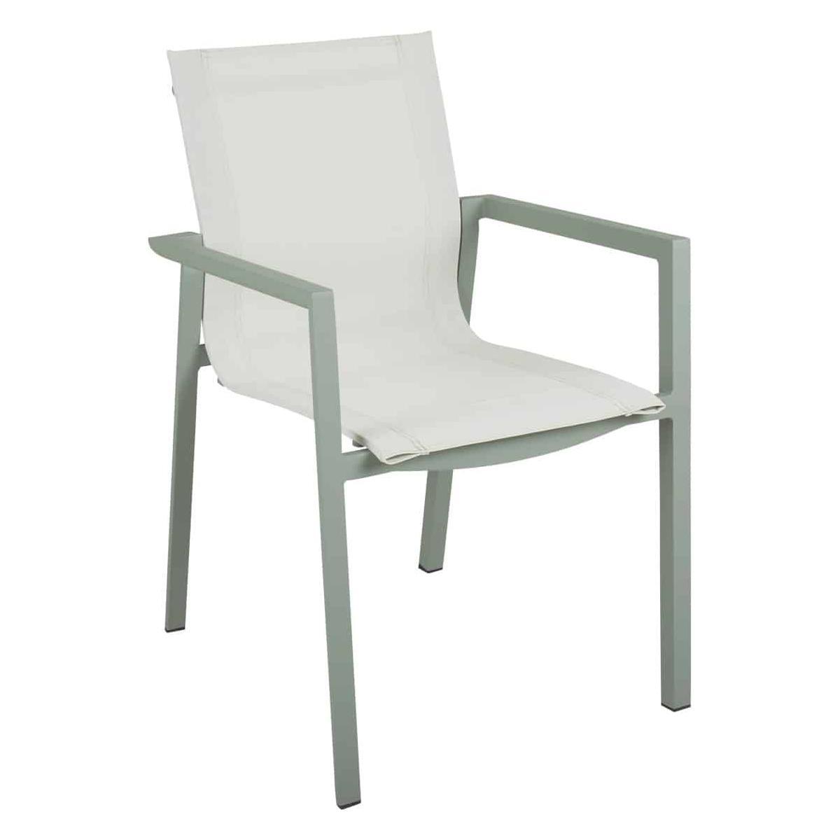 Brafab Delia karmstol med textilene – Dusty Green/Off-white