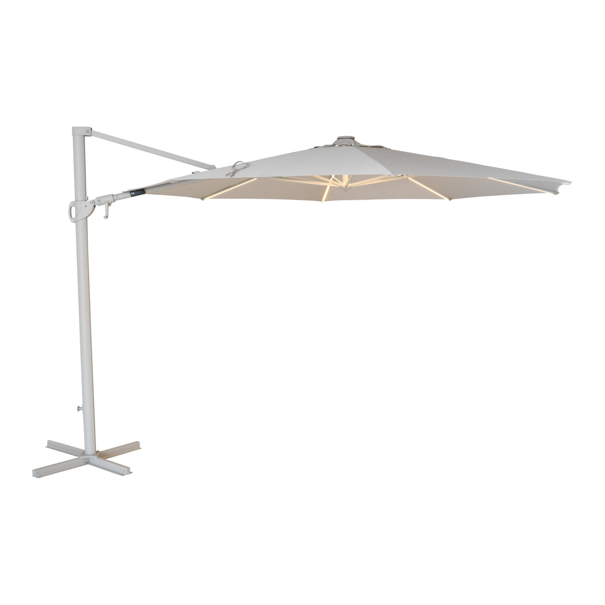 Cilento frihängande parasoll 3,5 m med LED