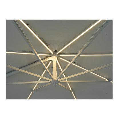 Cilento frihängande parasoll 3,5 m med LED