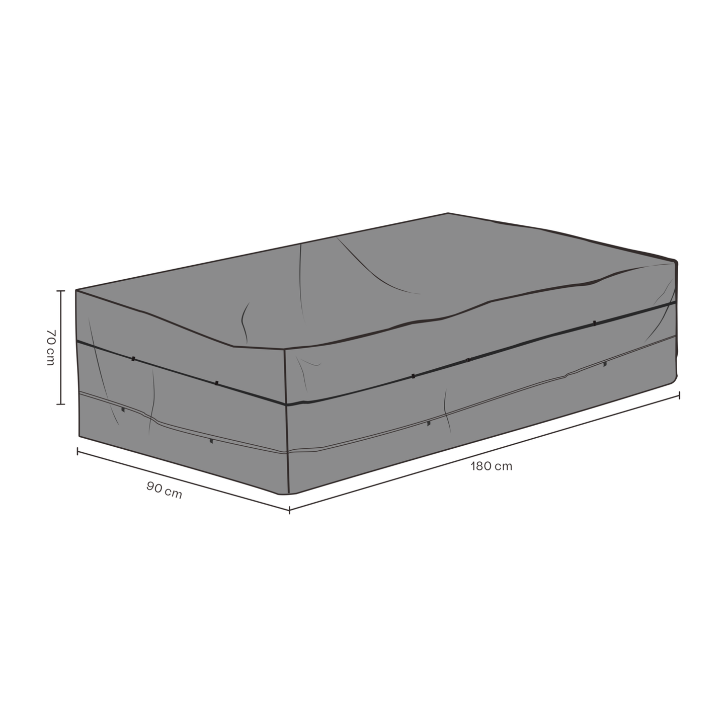 Möbelskydd soffa - Svart 180x90x70 cm, andas