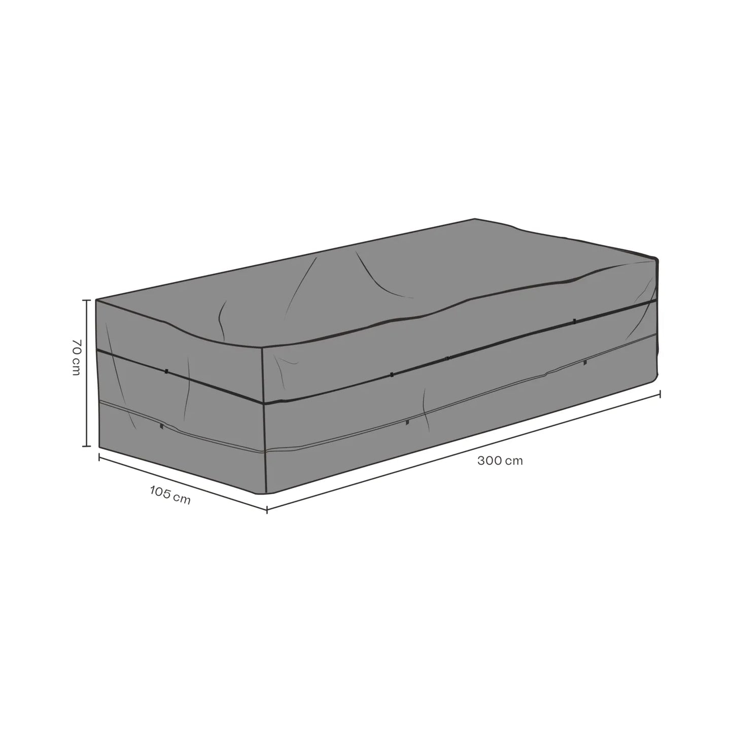 Möbelskydd soffa - Svart 300x105xH70 cm, andas