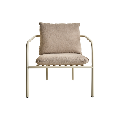 Bendt fåtölj - Pearl White/Teddy beige