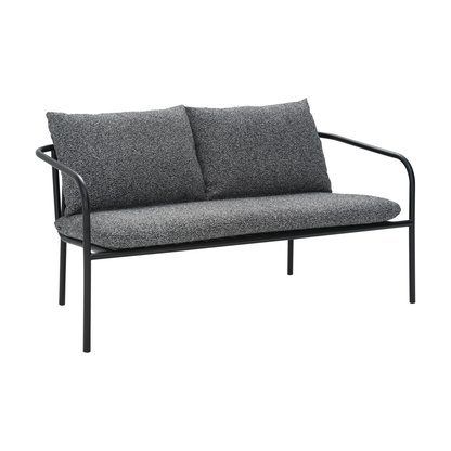 Bendt 2-sits soffa - Svart/Teddy Ant 138×72 cm