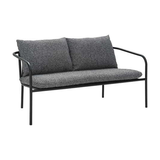 Bendt 2-sits soffa – Svart/Teddy Ant 138×72 cm