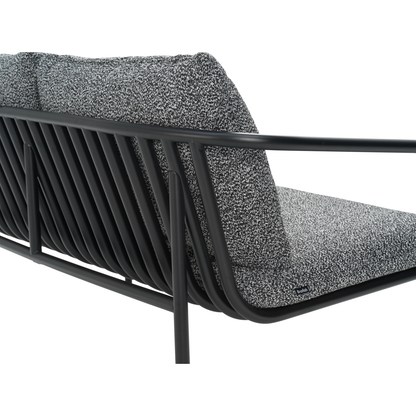 Bendt 2-sits soffa - Svart/Teddy Ant 138×72 cm