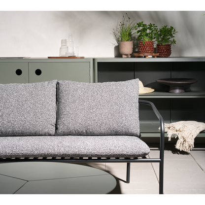 Bendt 2-sits soffa - Svart/Teddy Ant 138×72 cm