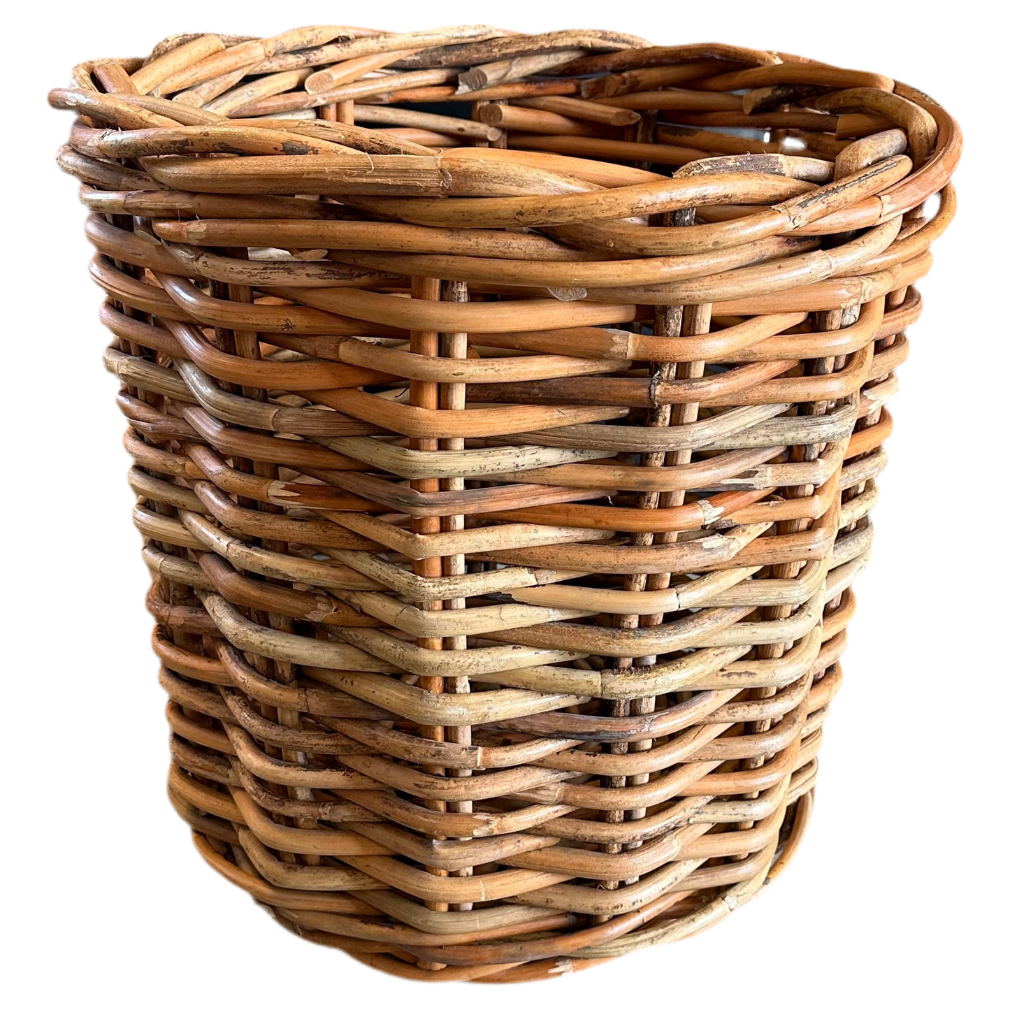 Rottingkorg - Rund mellan natur Ø50xH50 cm