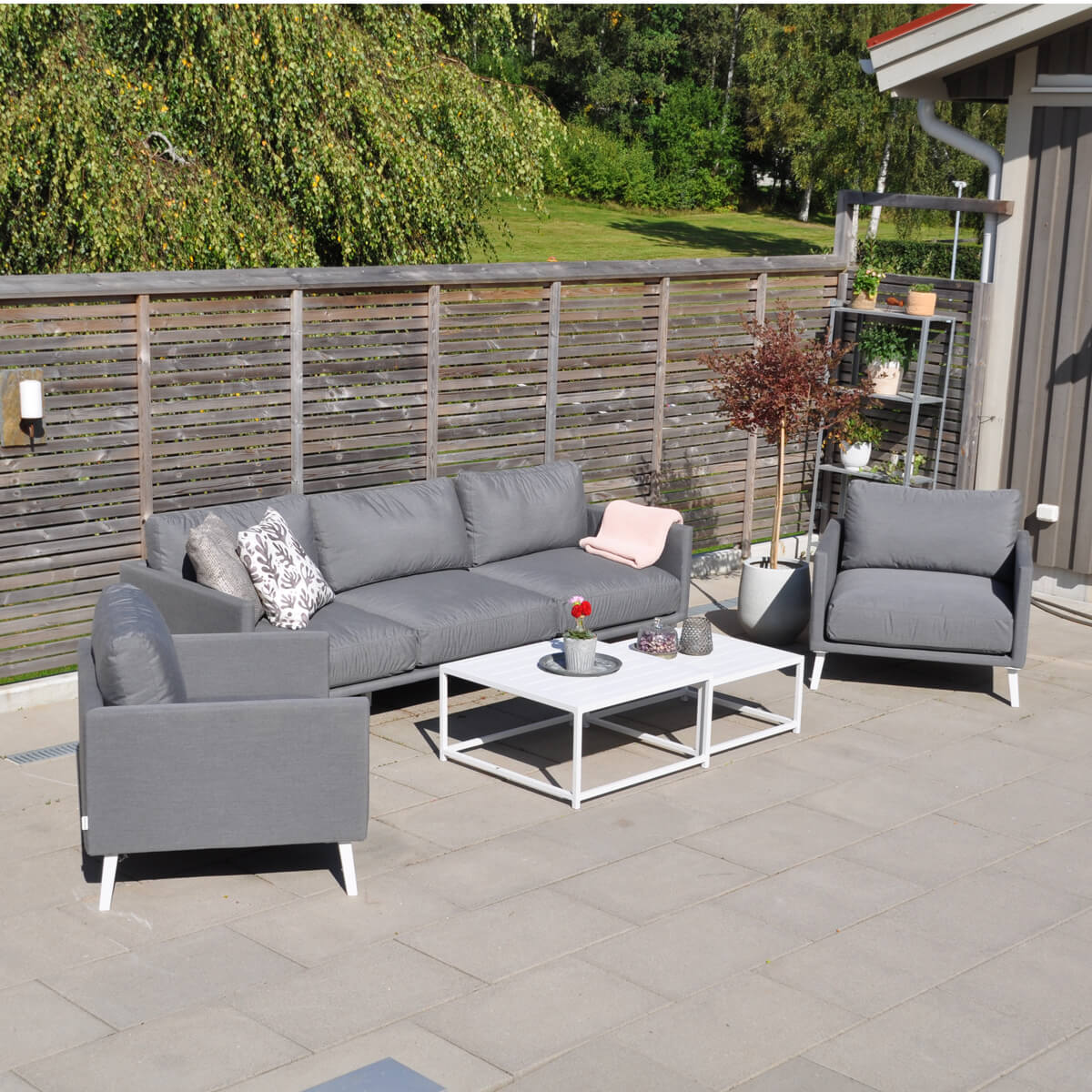 Easy 3-sits soffa flanelle