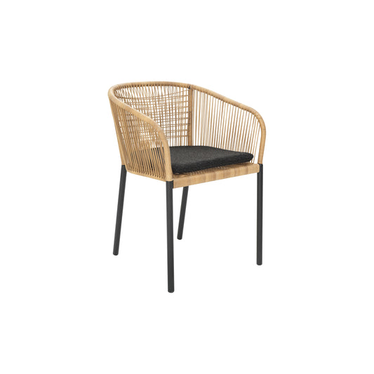 Delta karmstol – Svart/Natur/Teddy Black