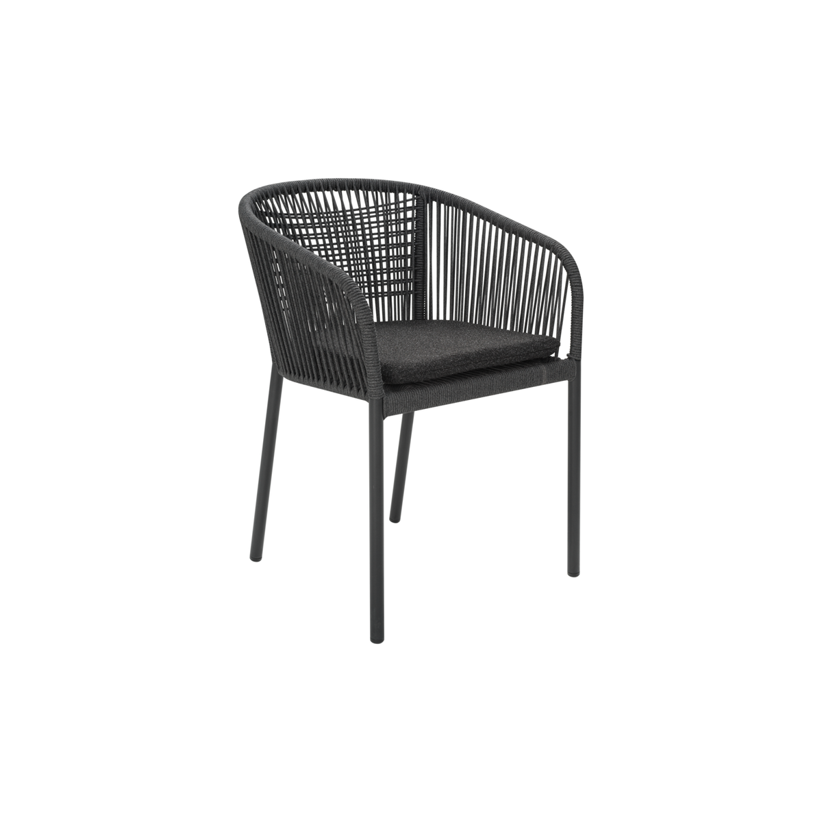 Brafab Delta karmstol – Svart/Slate Rope