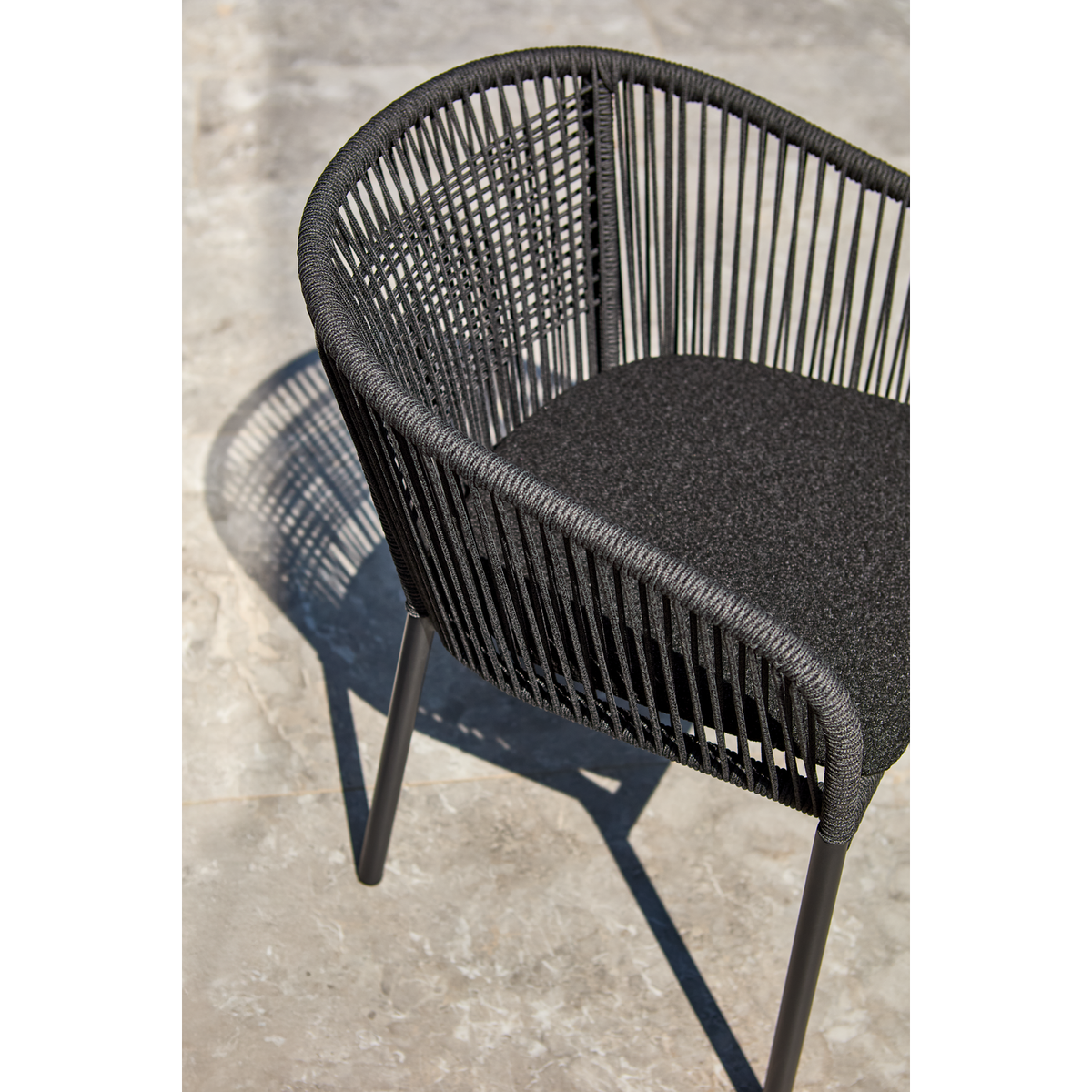 Brafab Delta karmstol – Svart/Slate Rope – bild 3
