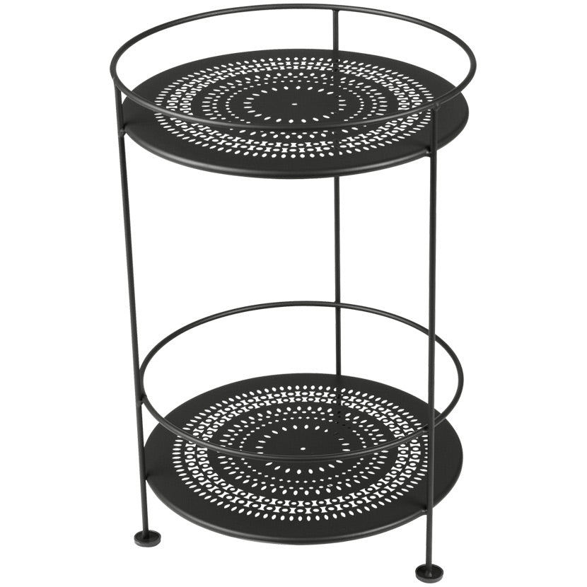 Guinguette sidobord mönstrad liquorice Ø40H62