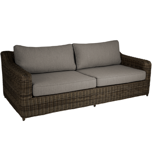 Glendon 3-sits soffa - Dark Brown/Soft Moose 219×102 cm