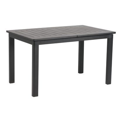 Lomma matbord Small - Svart aluminium 132-192×80 cm, förlängningsbart