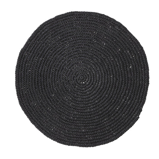 Bordstablett rund Twisted black
