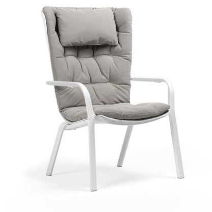 Folio Nackkudde i Grigio på Folio Loungefåtölj i Bianco, med Folio Comfort Dyna