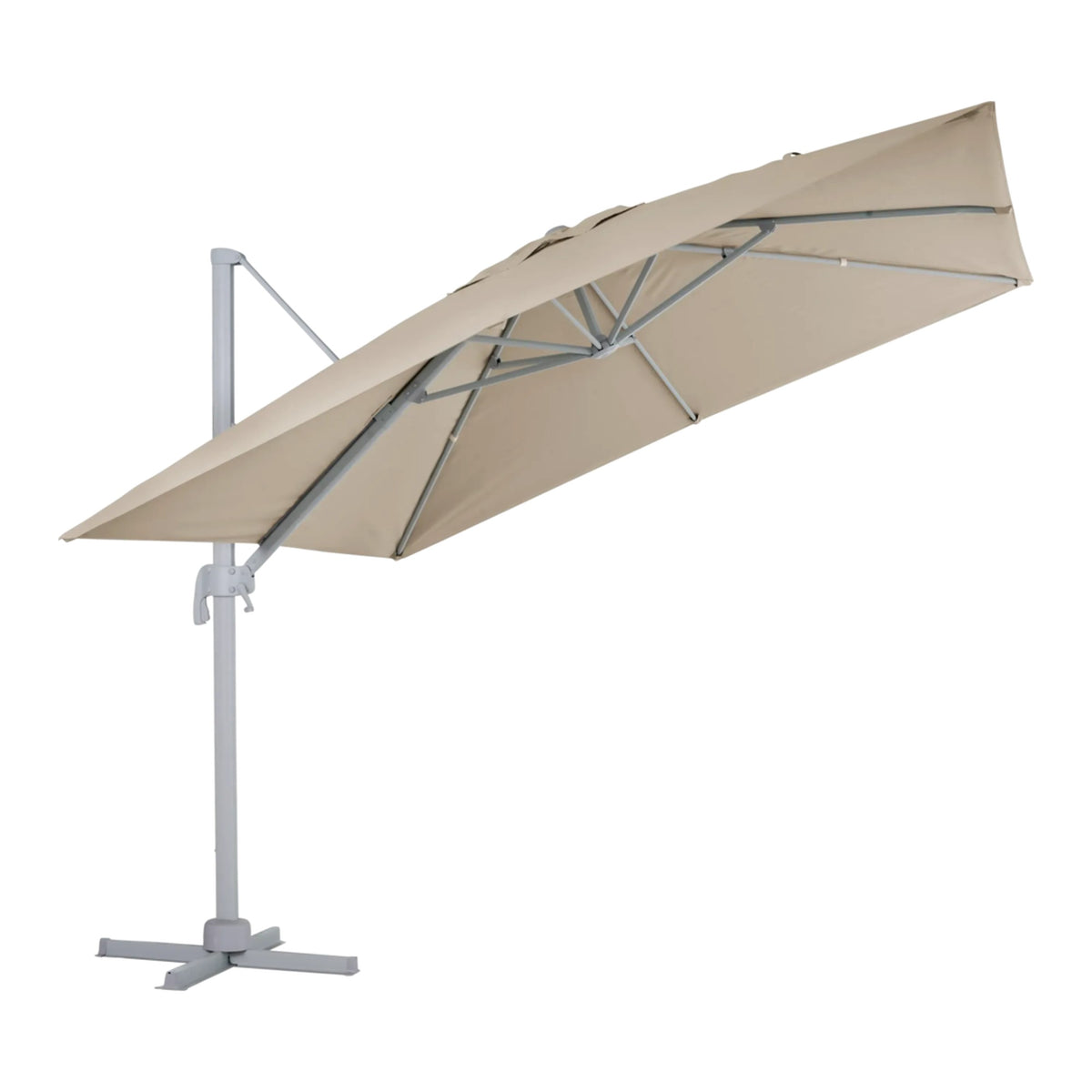 Brafab Linz frihängande parasoll Fyrkantig 300×300 cm – Light Grey/Khaki – bild 2