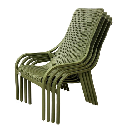 Net Solstol 4-pack - fyra stapelbara solstolar i Agave