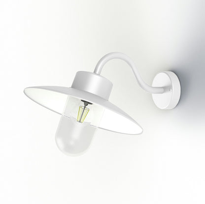 Roger Pradier Belcour vägglampa N°1, vit, klart glas