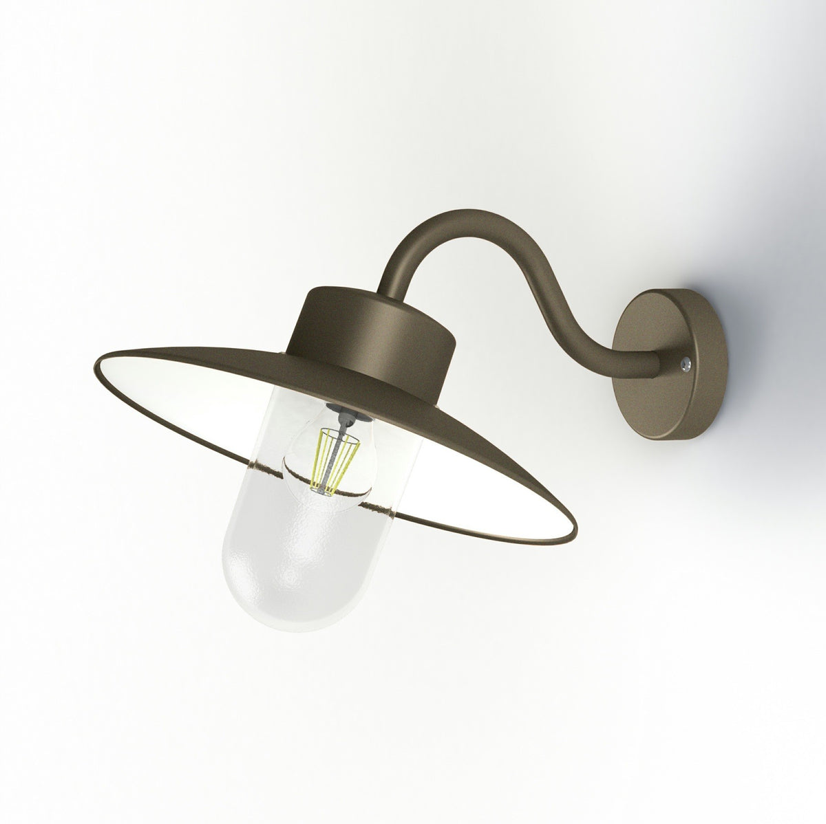 Roger Pradier Belcour vägglampa N°1, sandsten, klart glas