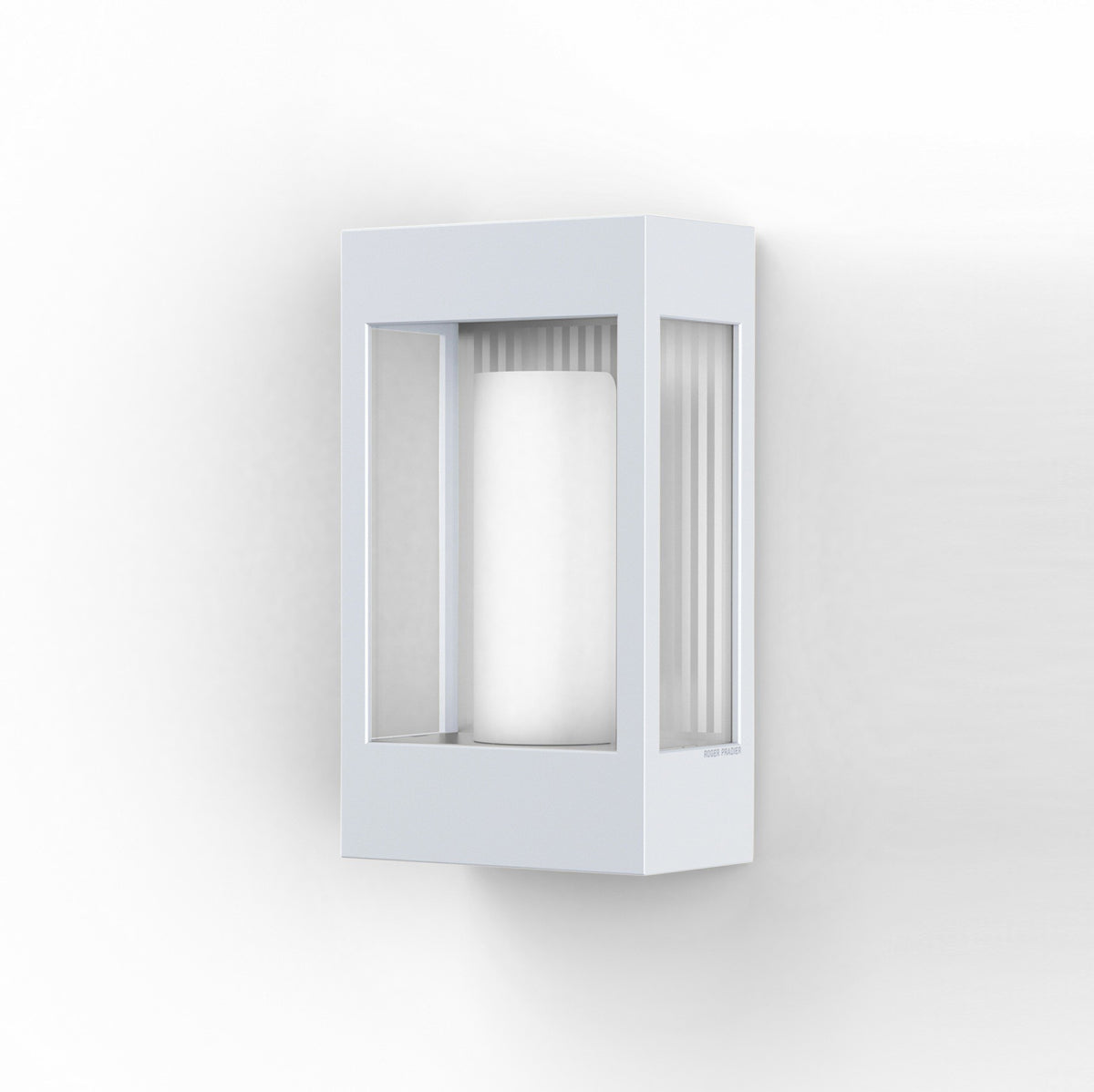 Roger Pradier Brick² N°1 vägglampa, vit, klart glas