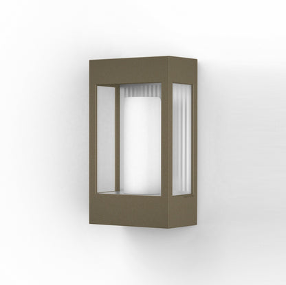 Roger Pradier Brick² N°1 vägglampa, sandsten, klart glas