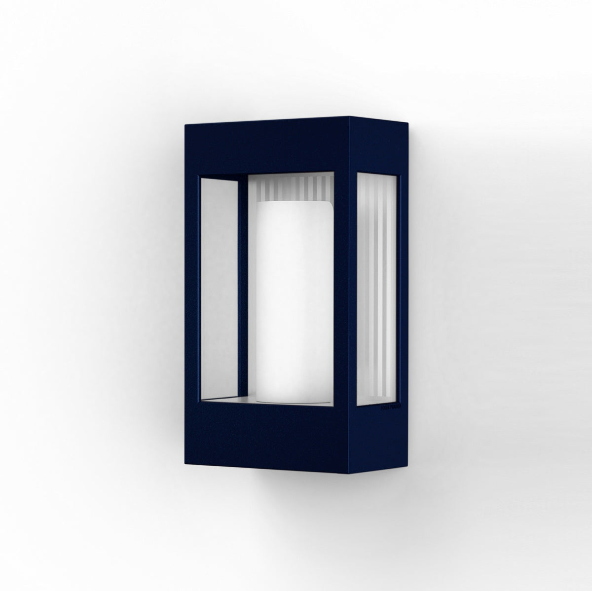 Roger Pradier Brick² N°1 vägglampa, stålblå, klart glas