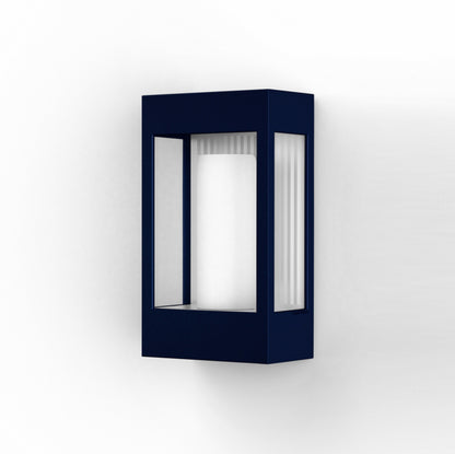 Roger Pradier Brick² N°1 vägglampa, stålblå, klart glas