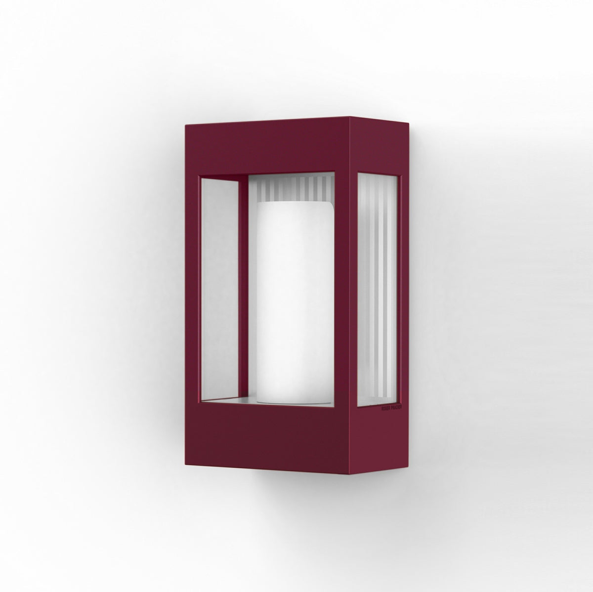 Roger Pradier Brick² N°1 vägglampa, vinröd, klart glas