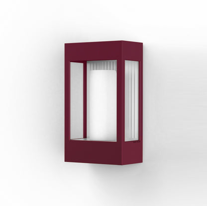 Roger Pradier Brick² N°1 vägglampa, vinröd, klart glas