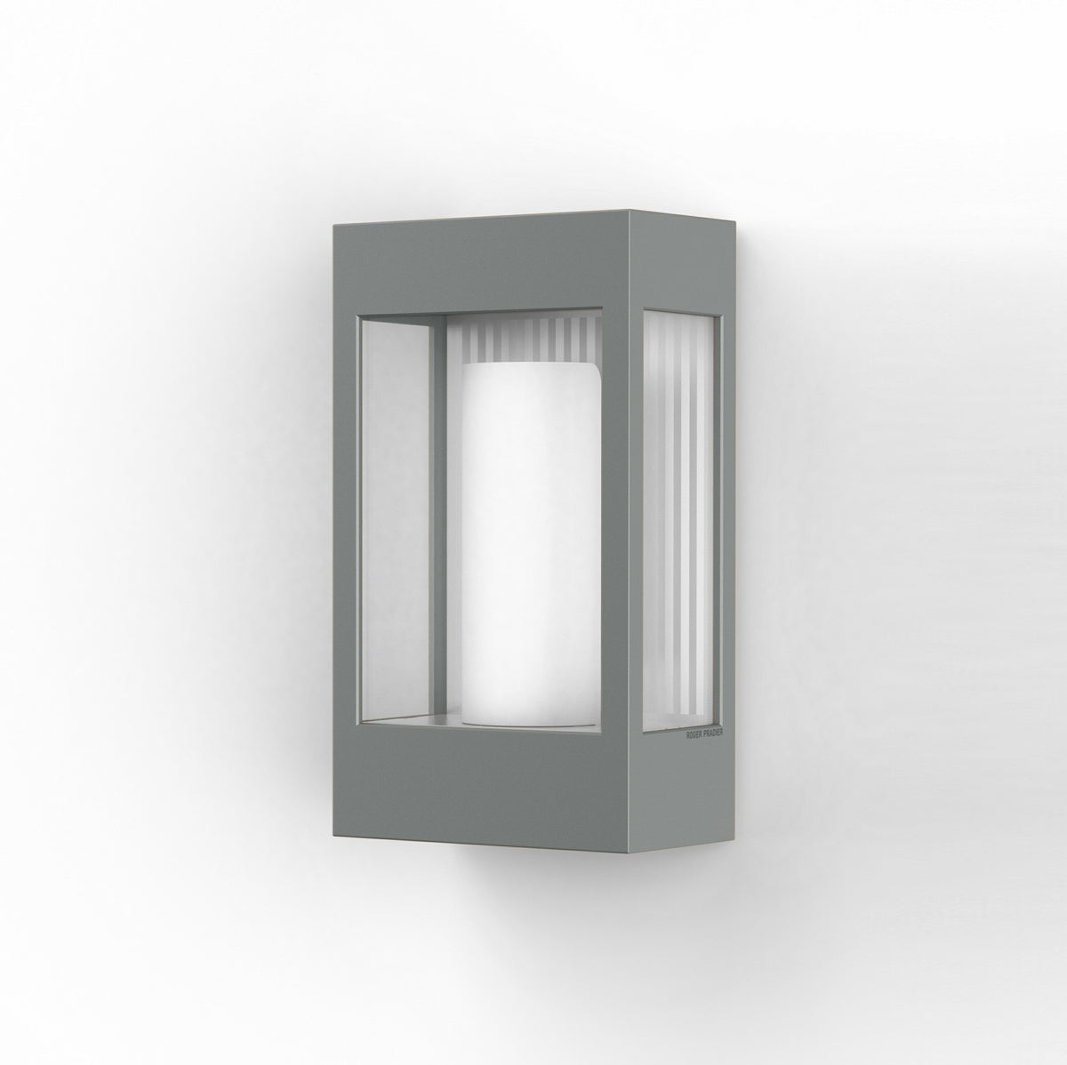 Roger Pradier Brick² N°1 vägglampa, sidengrå, klart glas