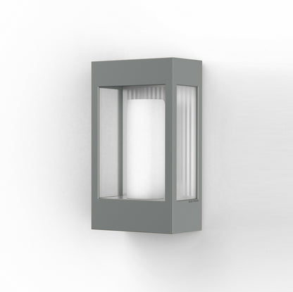 Roger Pradier Brick² N°1 vägglampa, sidengrå, klart glas