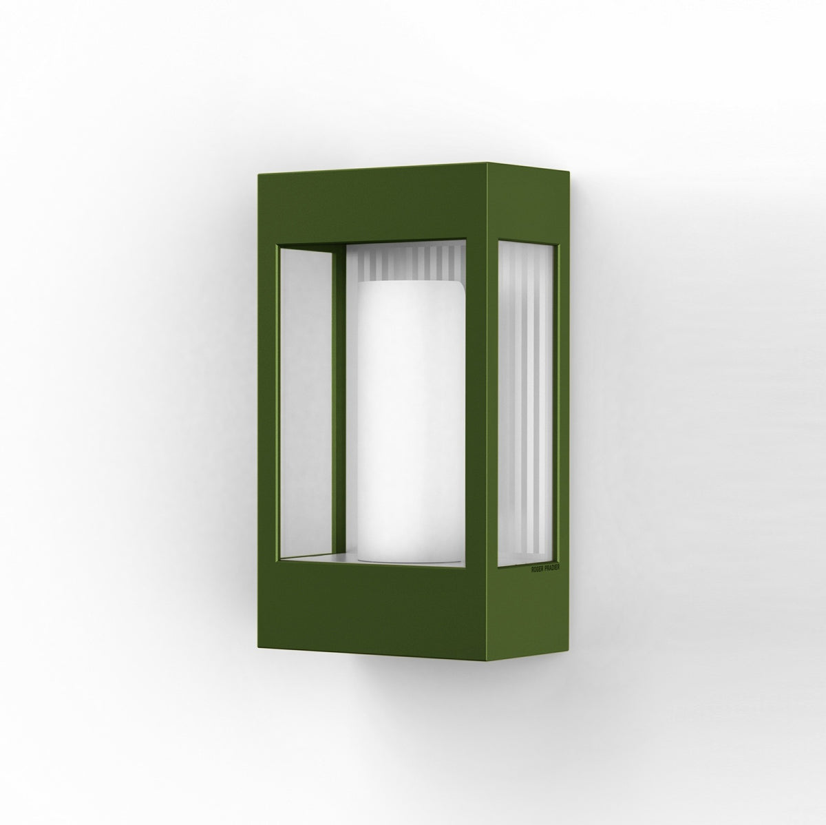 Roger Pradier Brick² N°1 vägglampa, ormbunksgrön, klart glas