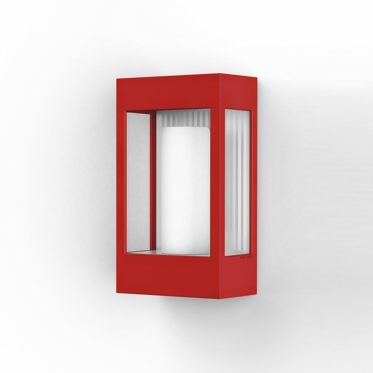 Roger Pradier Brick² N°1 vägglampa, tomatröd, klart glas