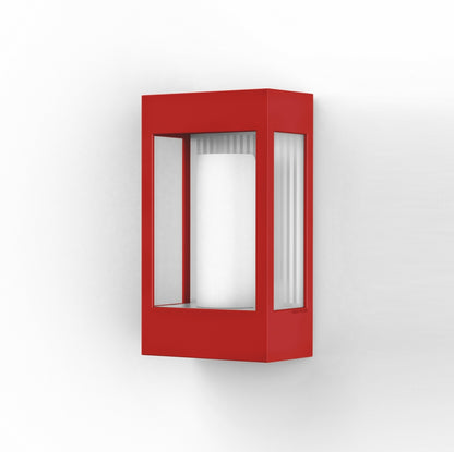 Roger Pradier Brick² N°1 vägglampa, tomatröd, klart glas