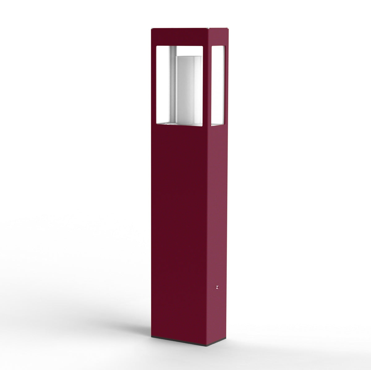 Roger Pradier Brick² N°3 pollare 80 cm, vinröd, klart glas