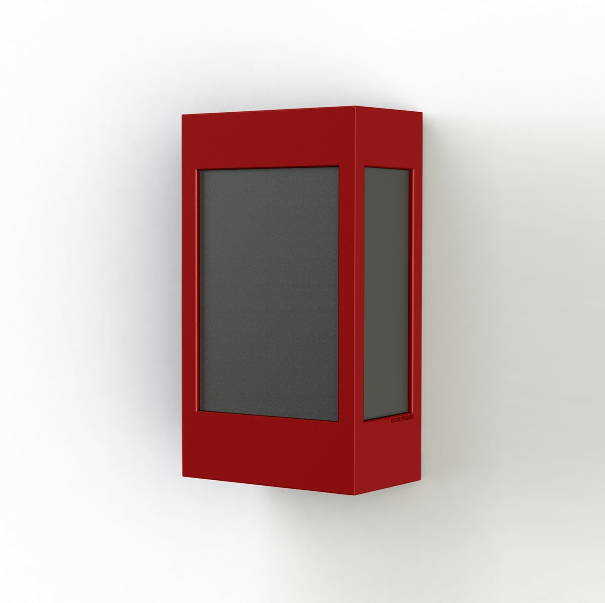 Roger Pradier Brick² N°1 vägglampa, tomatröd, svart akryl