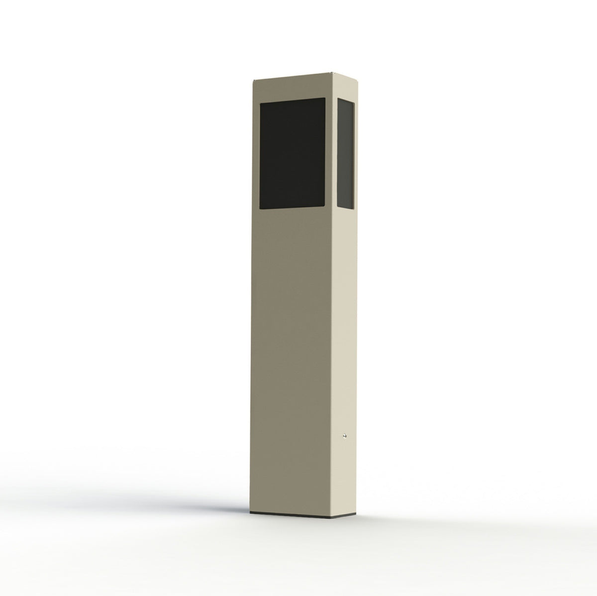 Roger Pradier Brick² N°3 pollare 80 cm, kalksten, svart akryl